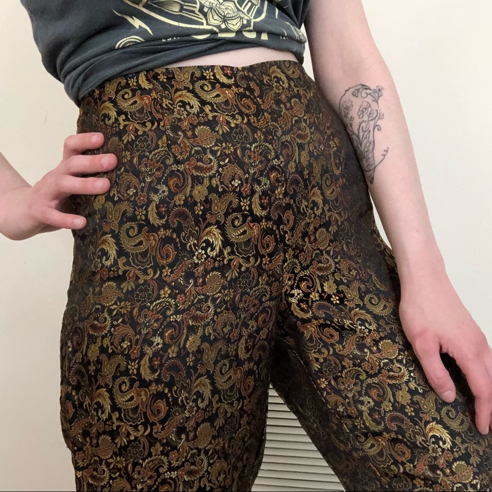 Beautiful vintage pants with gold detailing